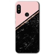 Xiaomi Mi A2 Lite Yarım Mermer Baskılı Uyumlu Silikon Kılıf