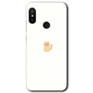 Xiaomi Mi Max 3 Cat Minimalism Baskılı Uyumlu Silikon Kılıf