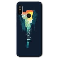 Xiaomi Mi Max 3 City Bird Sky Baskılı Uyumlu Silikon Kılıf