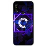 Xiaomi Mi Max 3 Dark Neon Yaprak Ö Harfi Baskılı Uyumlu Silikon Kılıf