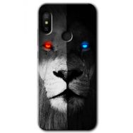Xiaomi Mi Max 3 Fire and Ice Lion Baskılı Uyumlu Silikon Kılıf