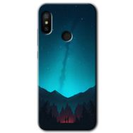 Xiaomi Mi Max 3 Night Fores Mount Baskılı Uyumlu Silikon Kılıf