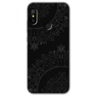 Xiaomi Mi Max 3 Siyah Mandala Baskılı Uyumlu Silikon Kılıf