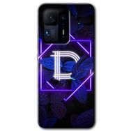 Xiaomi Mi Mix 4 Dark Neon Yaprak D Harfi Baskılı Uyumlu Silikon Kılıf