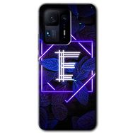 Xiaomi Mi Mix 4 Dark Neon Yaprak E Harfi Baskılı Uyumlu Silikon Kılıf