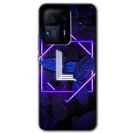 Xiaomi Mi Mix 4 Dark Neon Yaprak L Harfi Baskılı Uyumlu Silikon Kılıf