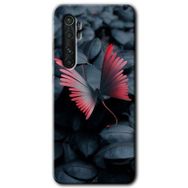Xiaomi Mi Note 10 Lite Dark Butterfly Baskılı Uyumlu Silikon Kılıf