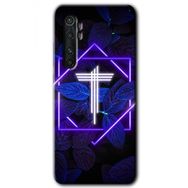 Xiaomi Mi Note 10 Lite Dark Neon Yaprak T Harfi Baskılı Uyumlu Silikon Kılıf