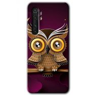 Xiaomi Mi Note 10 Lite Owl Bird Branch Baskılı Uyumlu Silikon Kılıf