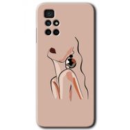 Xiaomi Redmi 10 Çizim Silüet Baskılı Uyumlu Silikon Kılıf