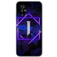 Xiaomi Redmi 10 Dark Neon Yaprak I Harfi Baskılı Uyumlu Silikon Kılıf