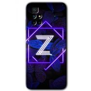 Xiaomi Redmi 10 Dark Neon Yaprak Z Harfi Baskılı Uyumlu Silikon Kılıf