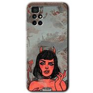 Xiaomi Redmi 10 Devil Girl Baskılı Uyumlu Silikon Kılıf
