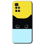 Xiaomi Redmi 10 Kara Kedi Baskılı Uyumlu Silikon Kılıf