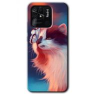 Xiaomi Redmi 10C Cat Butterfly Baskılı Uyumlu Silikon Kılıf