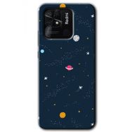 Xiaomi Redmi 10C Çizim Gezegen Baskılı Uyumlu Silikon Kılıf