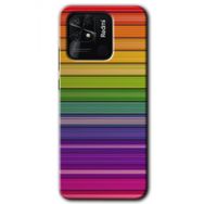 Xiaomi Redmi 10C Colorful Lines Baskılı Uyumlu Silikon Kılıf