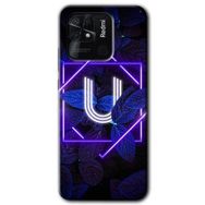 Xiaomi Redmi 10C Dark Neon Yaprak Ü Harfi Baskılı Uyumlu Silikon Kılıf