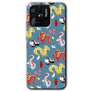 Xiaomi Redmi 10C Funky Dragon Baskılı Uyumlu Silikon Kılıf