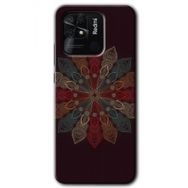 Xiaomi Redmi 10C Mandala Flower Wal Baskılı Uyumlu Silikon Kılıf