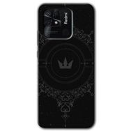 Xiaomi Redmi 10C Siyah Mandala 1 Baskılı Uyumlu Silikon Kılıf