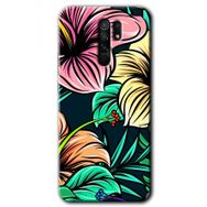 Xiaomi Redmi 9 Çizim Çiçekler Baskılı Uyumlu Silikon Kılıf