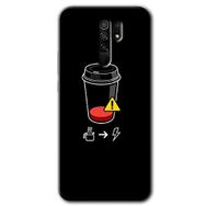 Xiaomi Redmi 9 Coffee Battery Baskılı Uyumlu Silikon Kılıf