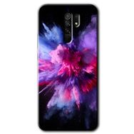 Xiaomi Redmi 9 Color Splash Purple Baskılı Uyumlu Silikon Kılıf