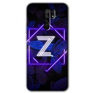 Xiaomi Redmi 9 Dark Neon Yaprak Z Harfi Baskılı Uyumlu Silikon Kılıf
