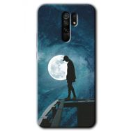 Xiaomi Redmi 9 Dolunay Yalnızlık Baskılı Uyumlu Silikon Kılıf