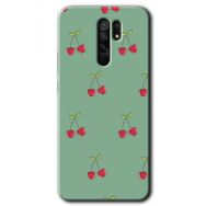 Xiaomi Redmi 9 Kiraz Berry Baskılı Uyumlu Silikon Kılıf