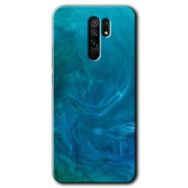 Xiaomi Redmi 9 Mavi Aura Baskılı Uyumlu Silikon Kılıf
