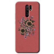 Xiaomi Redmi 9 Retro Çiçek Baskılı Uyumlu Silikon Kılıf