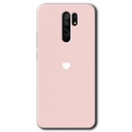 Xiaomi Redmi 9 Sade Kalp Baskılı Uyumlu Silikon Kılıf