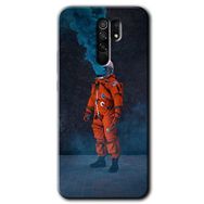 Xiaomi Redmi 9 Smoke Astronot Baskılı Uyumlu Silikon Kılıf