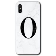 Xiaomi Redmi 9A Beyaz Mermer Desenli Ö Harfi Baskılı Uyumlu Silikon Kılıf