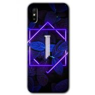 Xiaomi Redmi 9A Dark Neon Yaprak İ Harfi Baskılı Uyumlu Silikon Kılıf