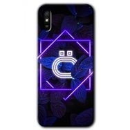 Xiaomi Redmi 9A Dark Neon Yaprak Ö Harfi Baskılı Uyumlu Silikon Kılıf