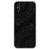 Xiaomi Redmi 9A Siyah Mandala Baskılı Uyumlu Silikon Kılıf