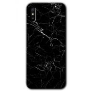 Xiaomi Redmi 9A Siyah Mermer Baskılı Uyumlu Silikon Kılıf