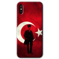 Xiaomi Redmi 9A Siyah Mermer Desenli Y Harfi Baskılı Uyumlu Silikon Kılıf