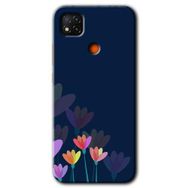 Xiaomi Redmi 9C Çizim Çiçekleri Baskılı Uyumlu Silikon Kılıf