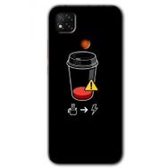 Xiaomi Redmi 9C Coffee Battery Baskılı Uyumlu Silikon Kılıf