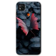 Xiaomi Redmi 9C Dark Butterfly Baskılı Uyumlu Silikon Kılıf