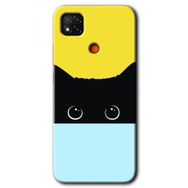 Xiaomi Redmi 9C Kara Kedi Baskılı Uyumlu Silikon Kılıf