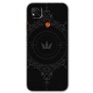 Xiaomi Redmi 9C Siyah Mandala 1 Baskılı Uyumlu Silikon Kılıf
