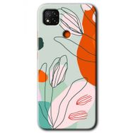 Xiaomi Redmi 9C Vektör Çiçekler Baskılı Uyumlu Silikon Kılıf