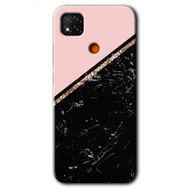 Xiaomi Redmi 9C Yarım Mermer Baskılı Uyumlu Silikon Kılıf