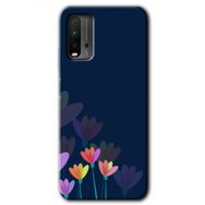 Xiaomi Redmi 9T Çizim Çiçekleri Baskılı Uyumlu Silikon Kılıf