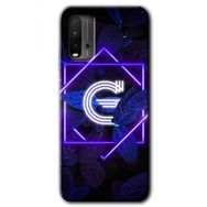 Xiaomi Redmi 9T Dark Neon Yaprak G Harfi Baskılı Uyumlu Silikon Kılıf